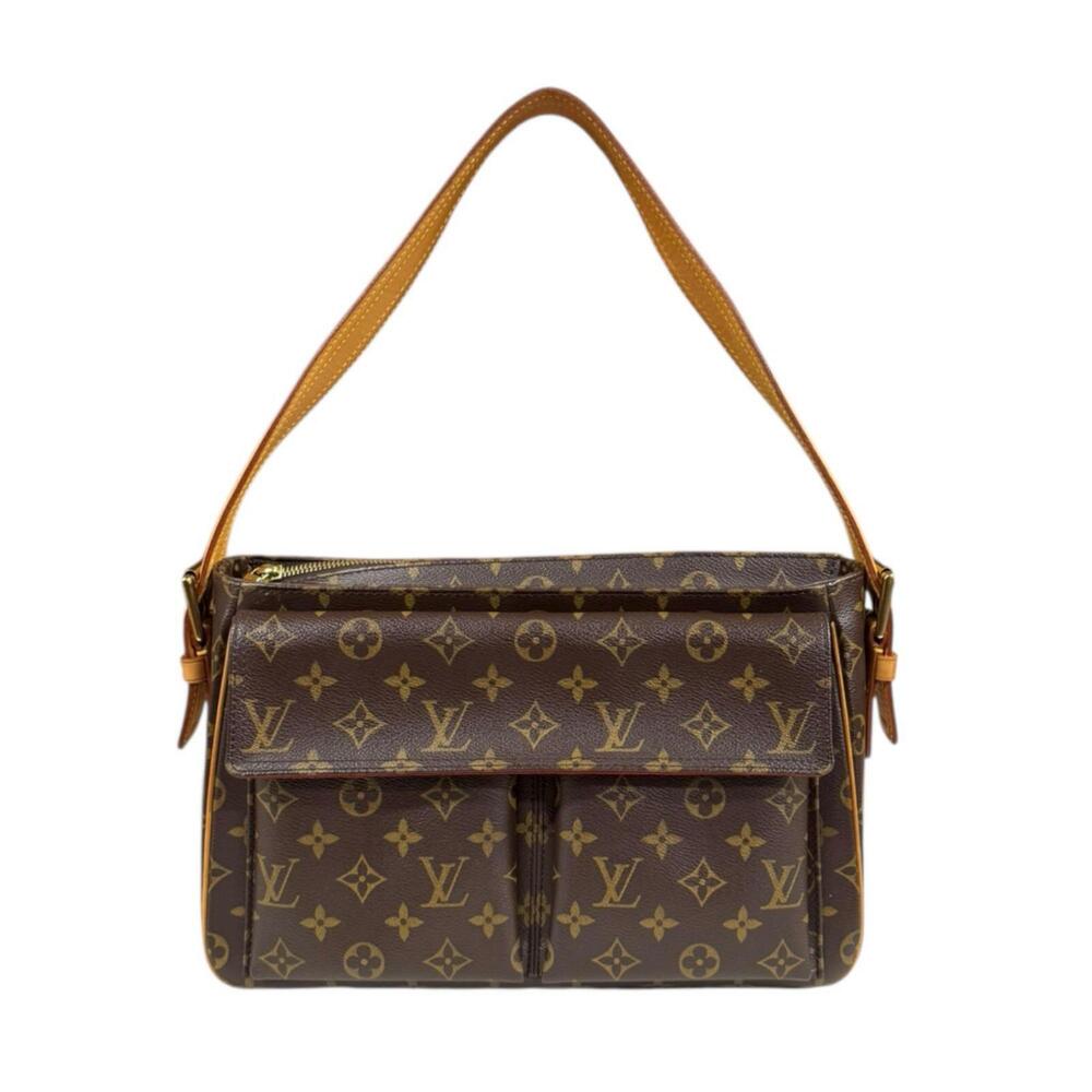 LOUIS VUITTON Authentic Brown Monogram Canvas Shoulder Bag
